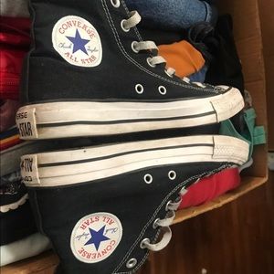Black hightop converse